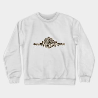 Brown Henna Tattoo - Brown Mehendi Motifs Crewneck Sweatshirt